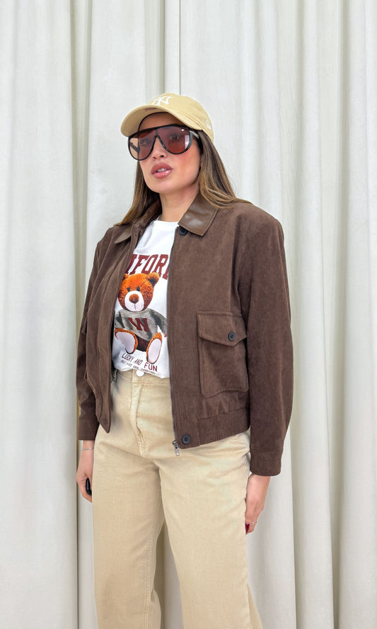 Bomber in velluto leggero
