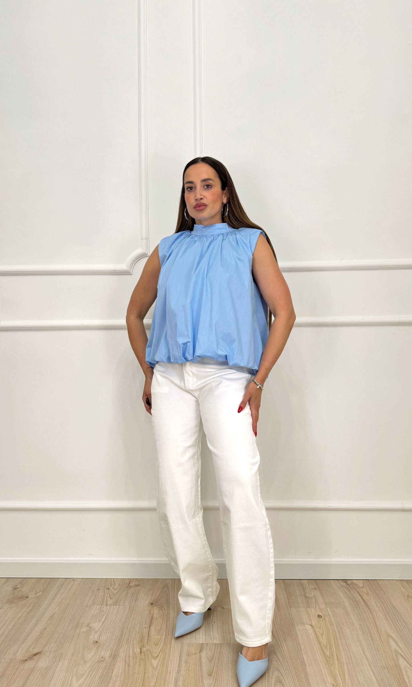 Camicia a palloncino aperta dietro
