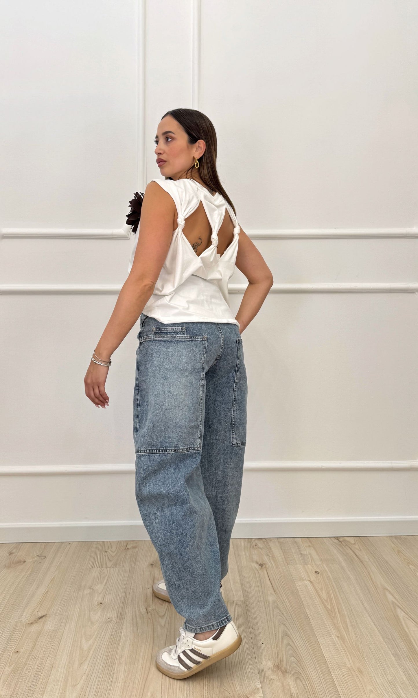 Jeans ballon con tasconi