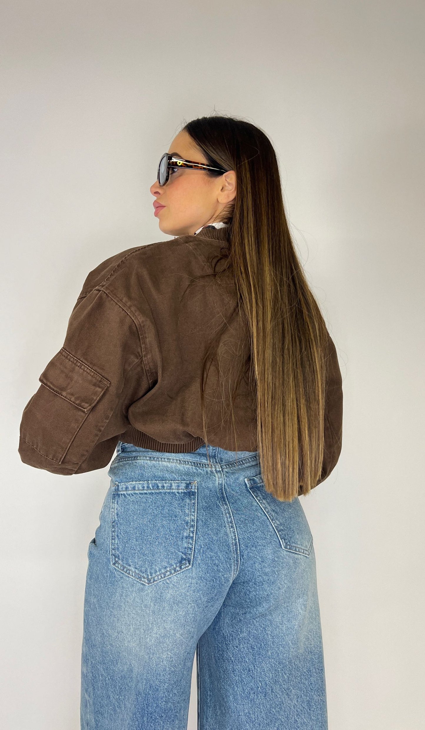 Bomber Denim marrone