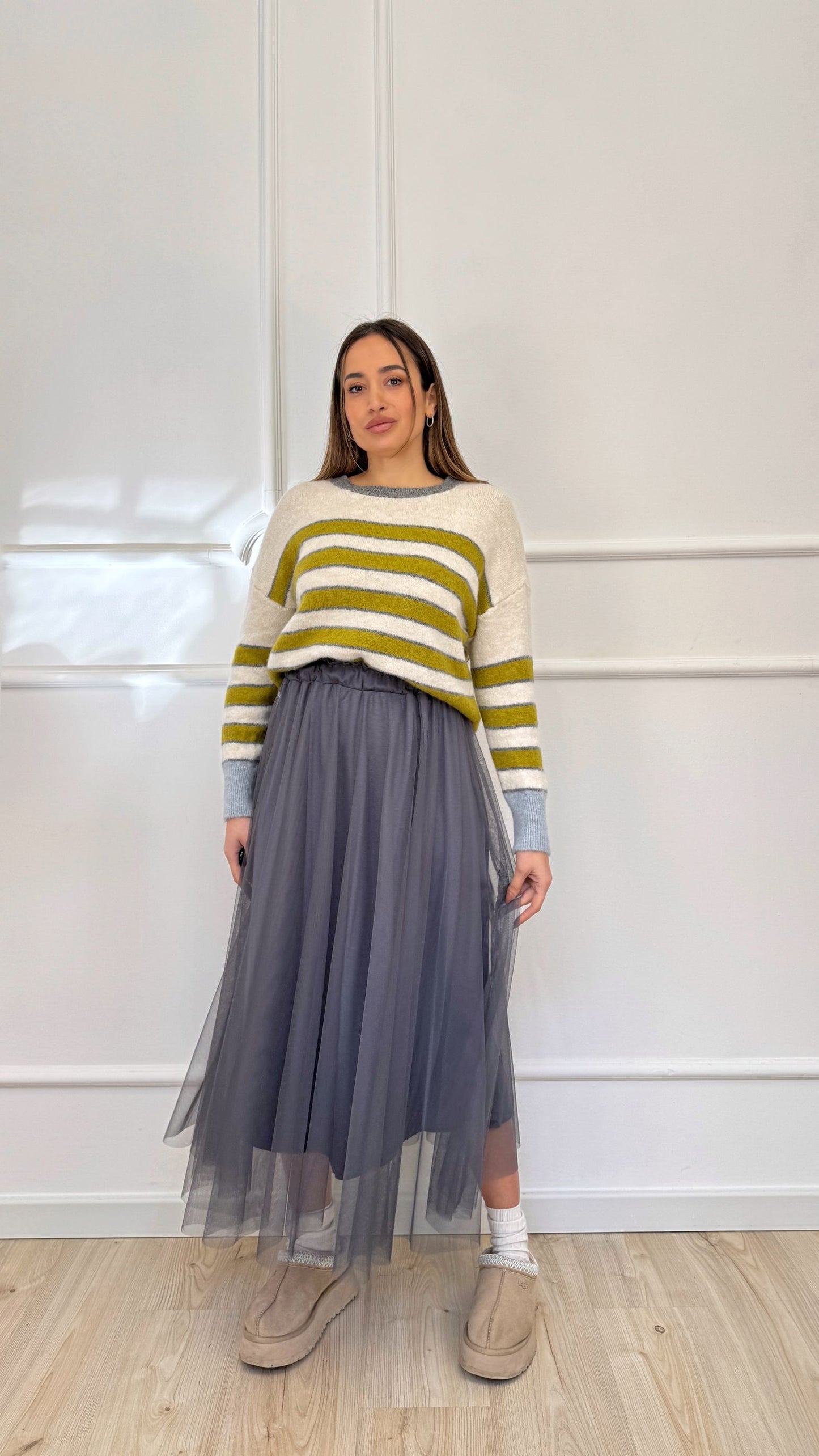 Gonna in tulle liscio