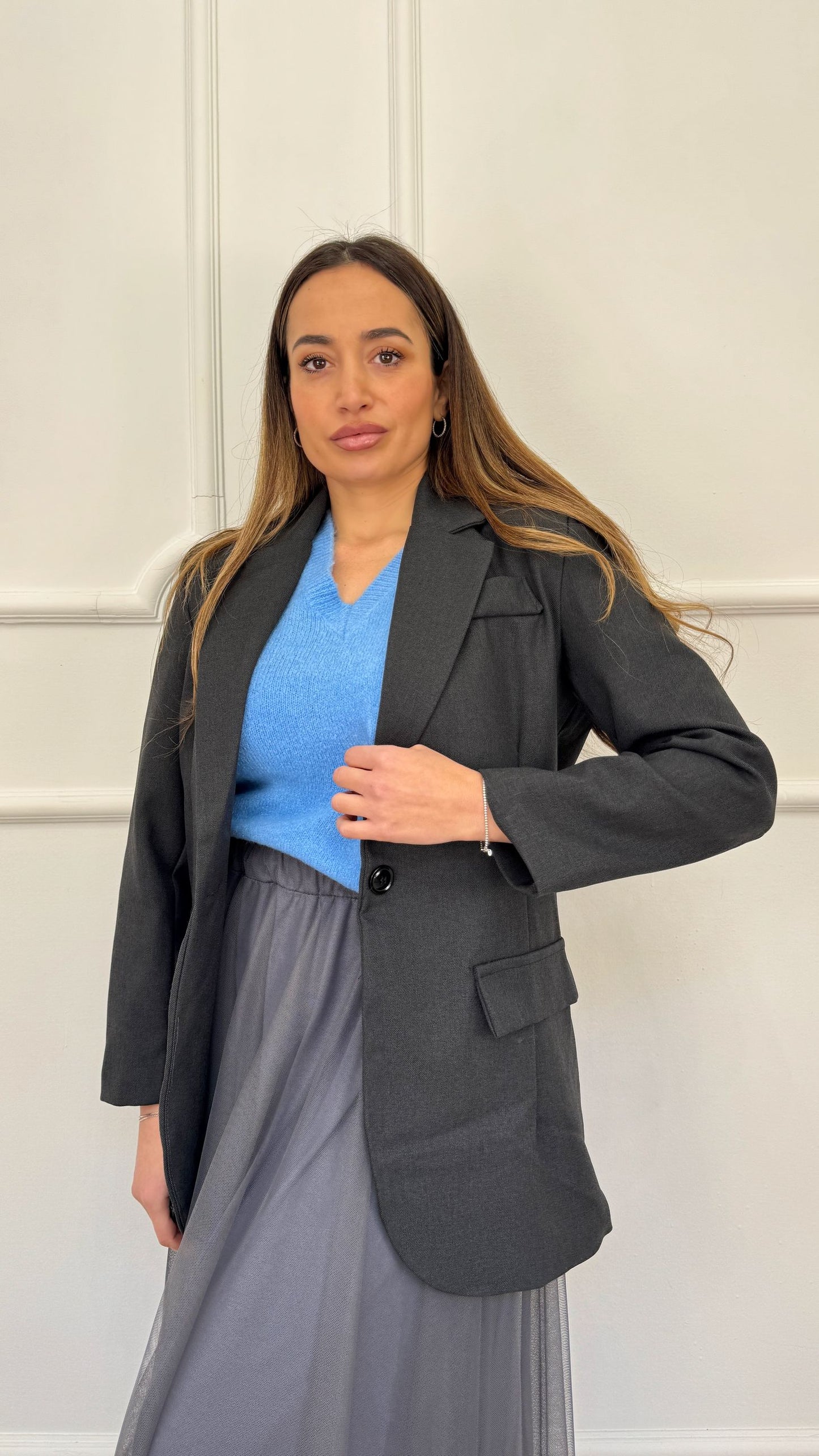 Giacca lunga basic