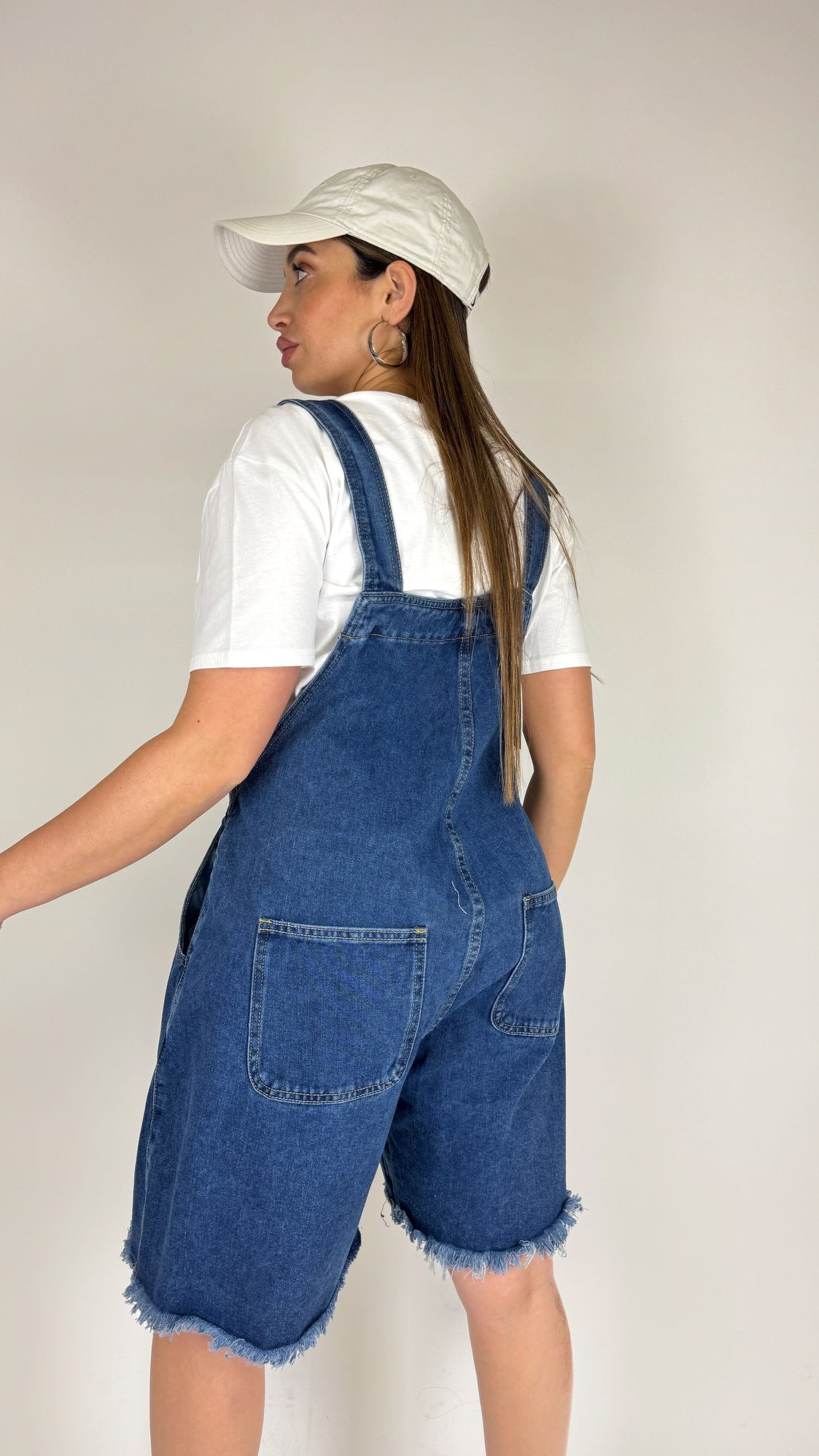 Salopette pantaloncino denim