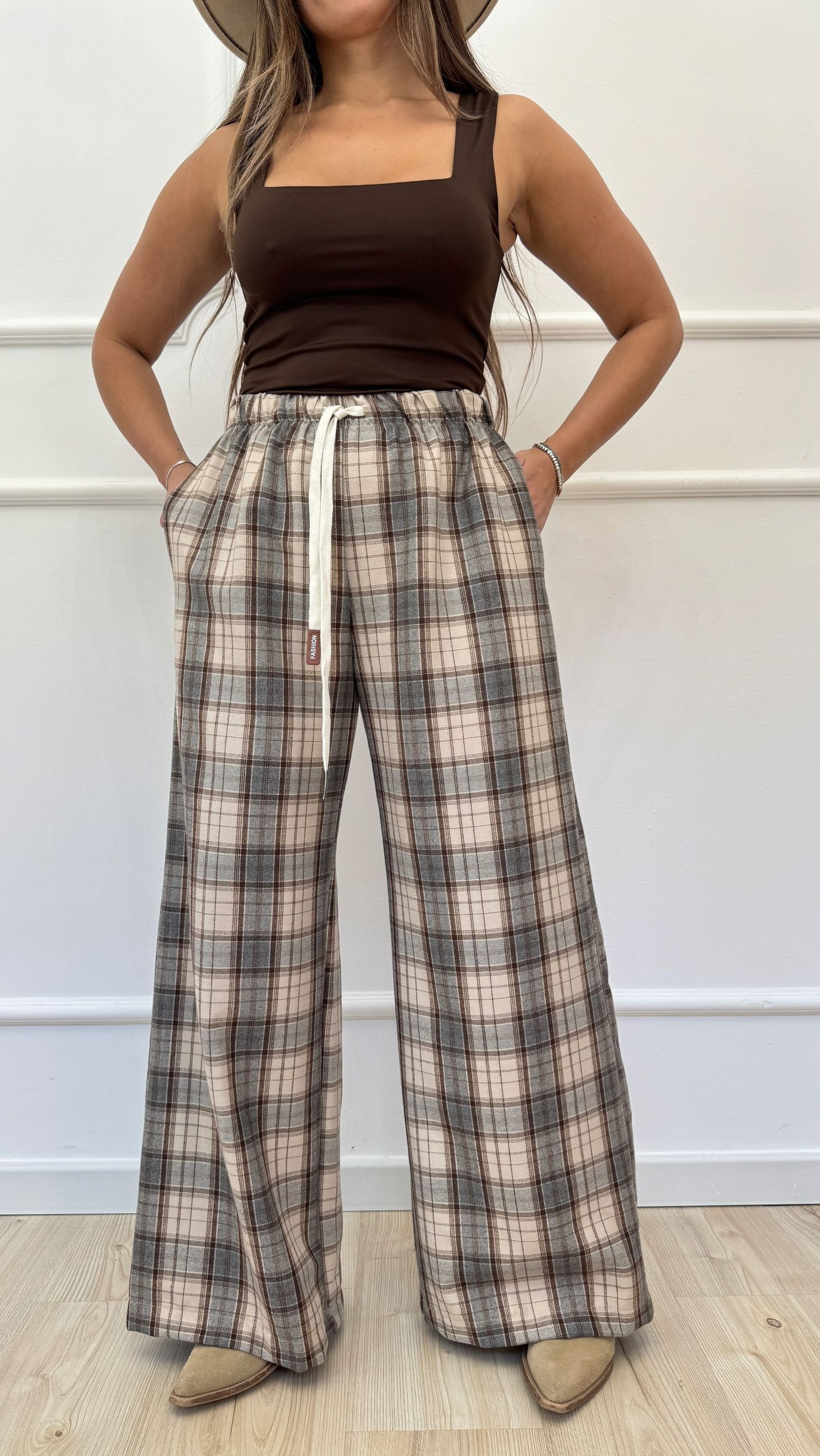 Pantalone a quadri flanella