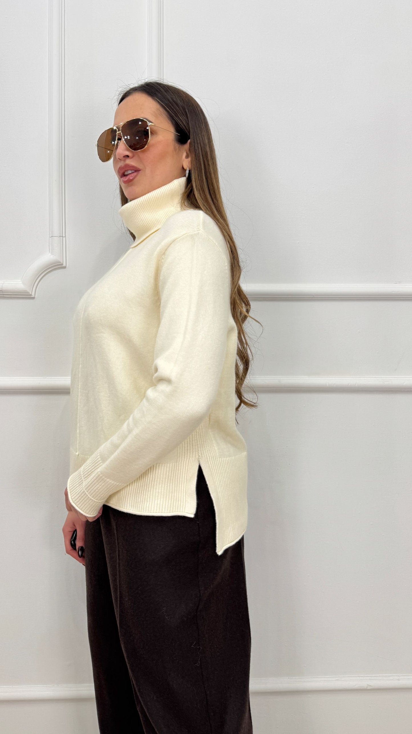 Maglia ampia collo alto