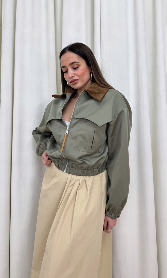 Giacca bomber verde