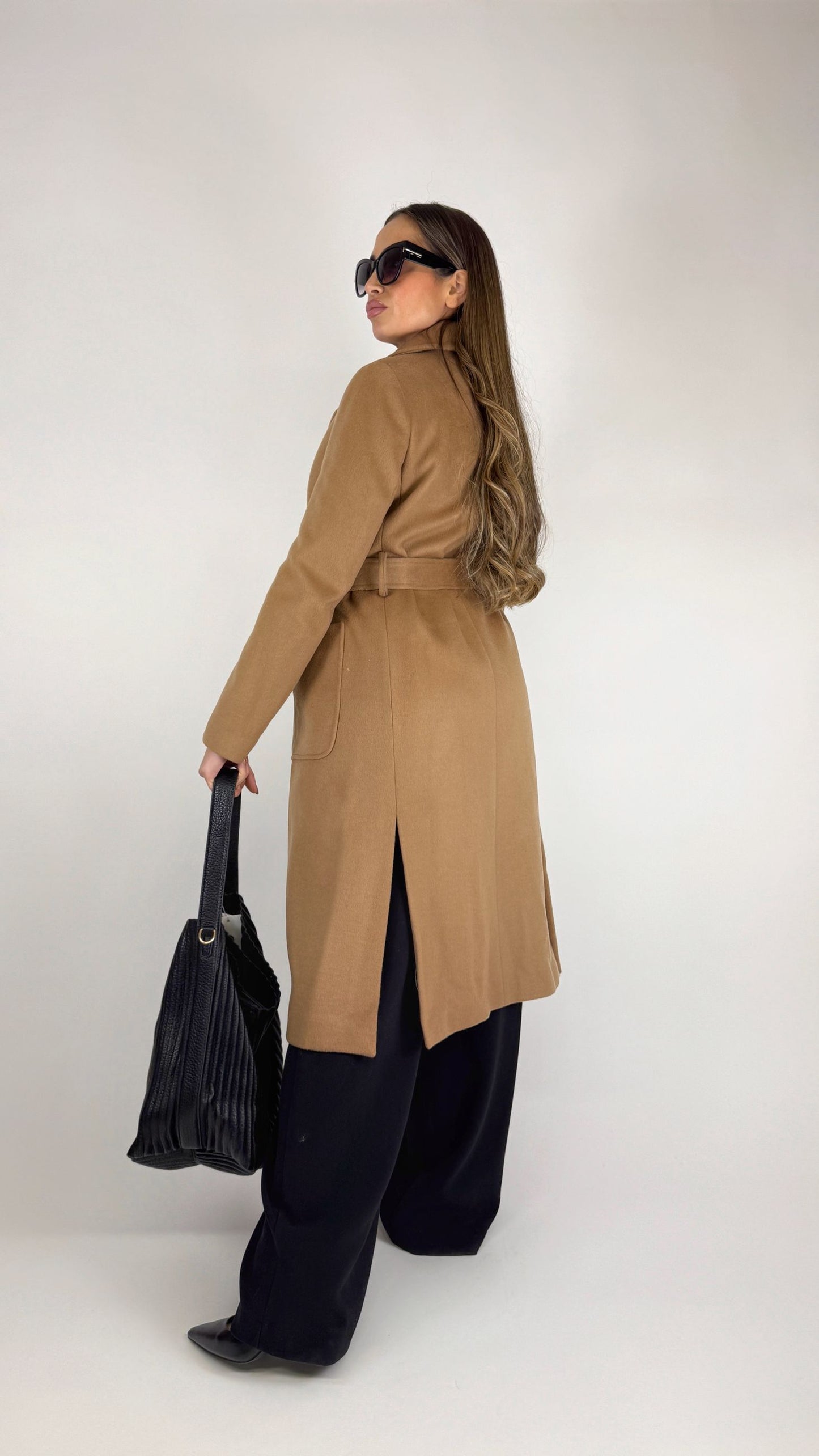 Cappotto monopetto cammello 'By Miriam Russo'