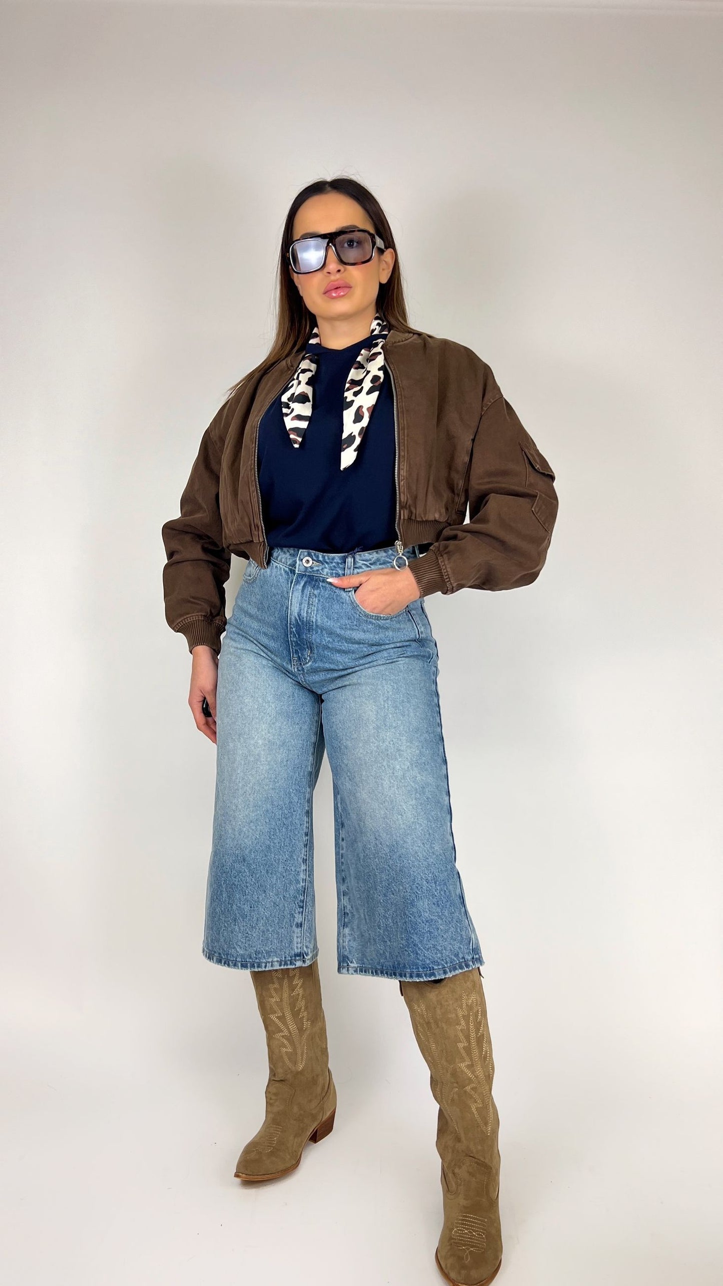 Bomber Denim marrone