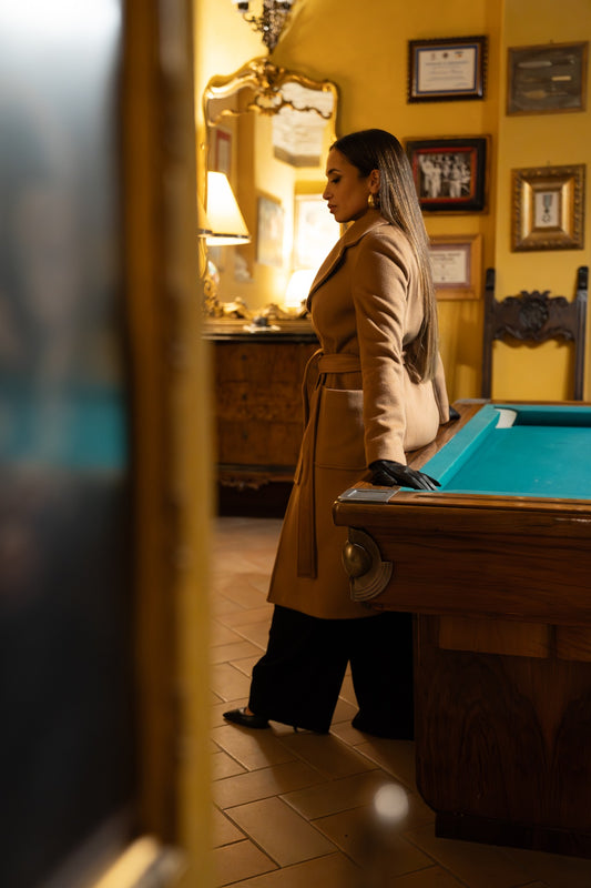 Cappotto monopetto cammello 'By Miriam Russo'